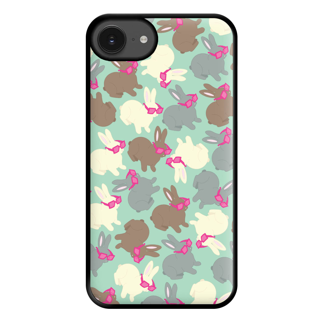 Bunny With Glasses Pattern Phone Case for iPhone 16e