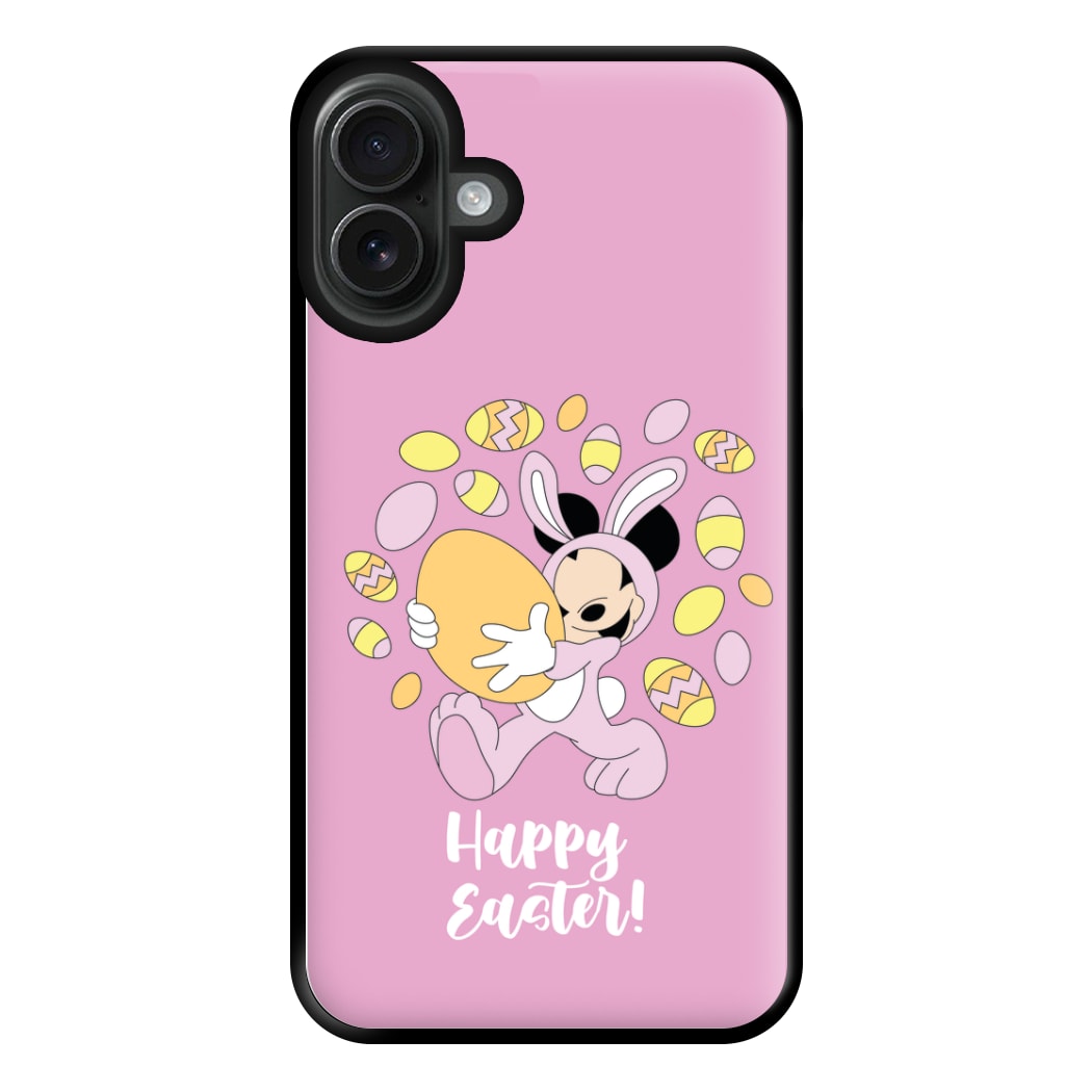 Happy Easter Pink Phone Case for iPhone 16 Plus