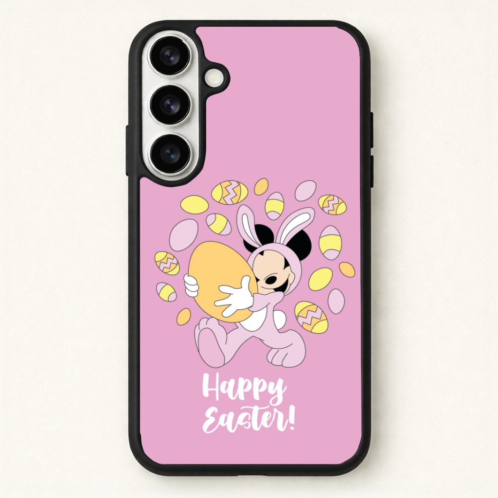 Happy Easter Pink Phone Case for Galaxy S26 Plus