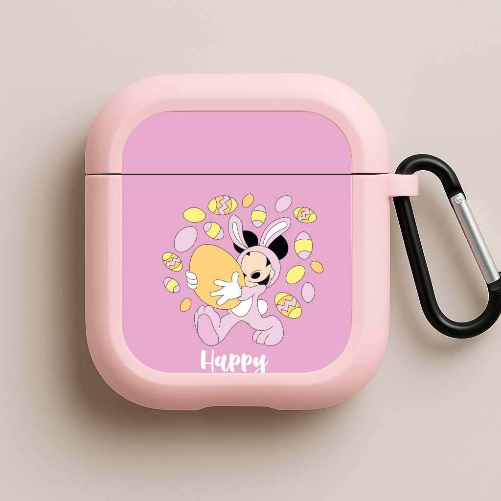 Happy Easter Pink Pink AirPods Case