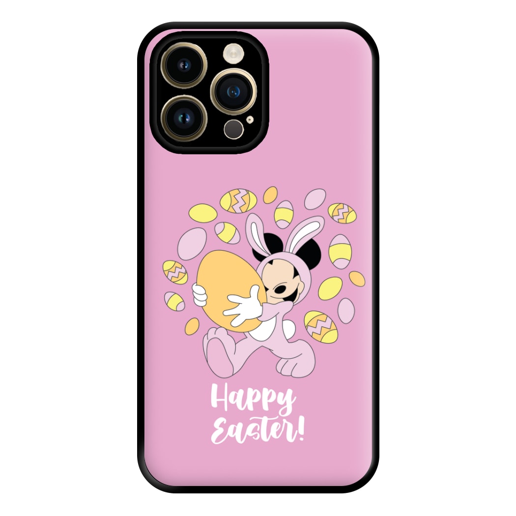Happy Easter Pink Phone Case for iPhone 14 Pro Max