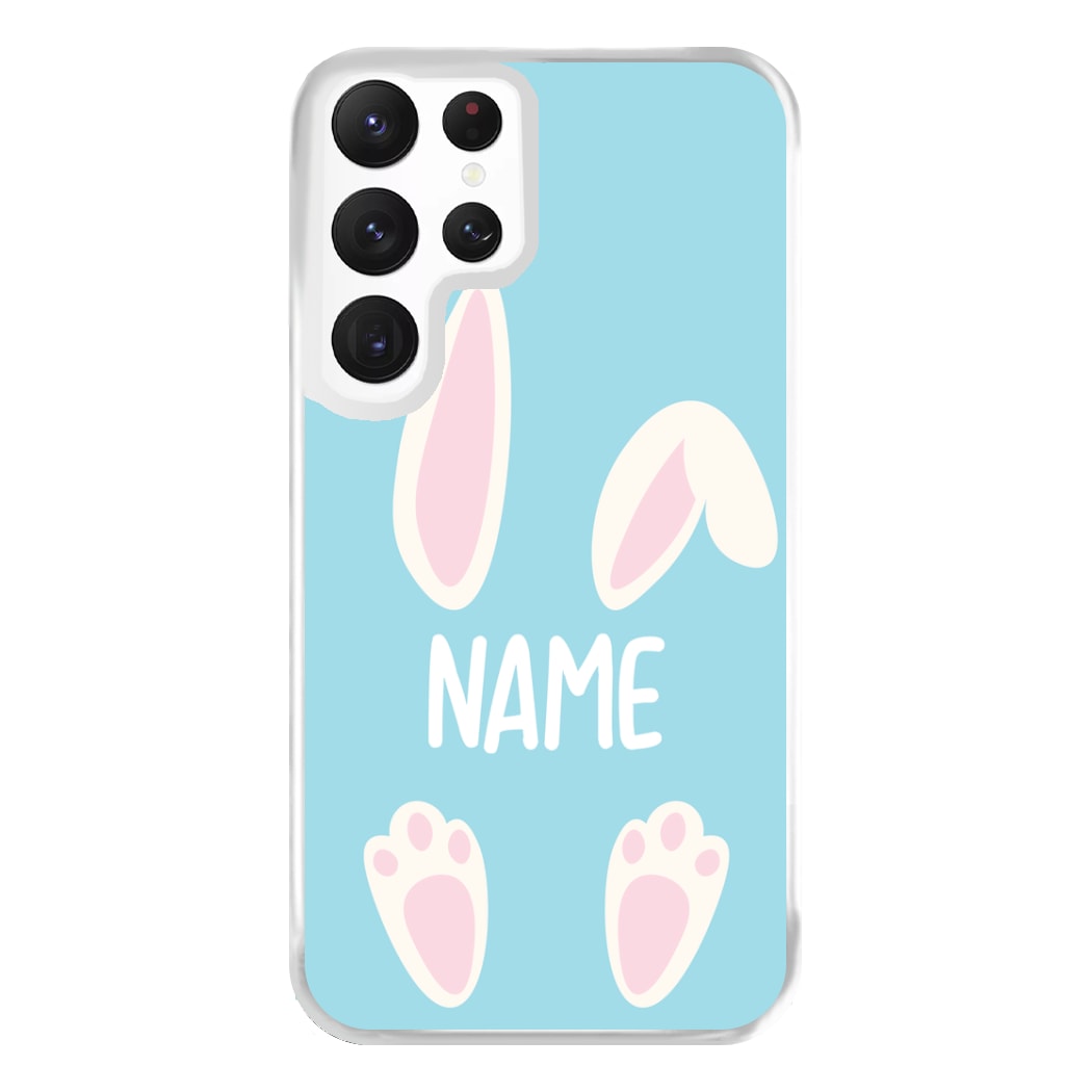 White Bunny Personalised Phone Case for Galaxy S22 Ultra