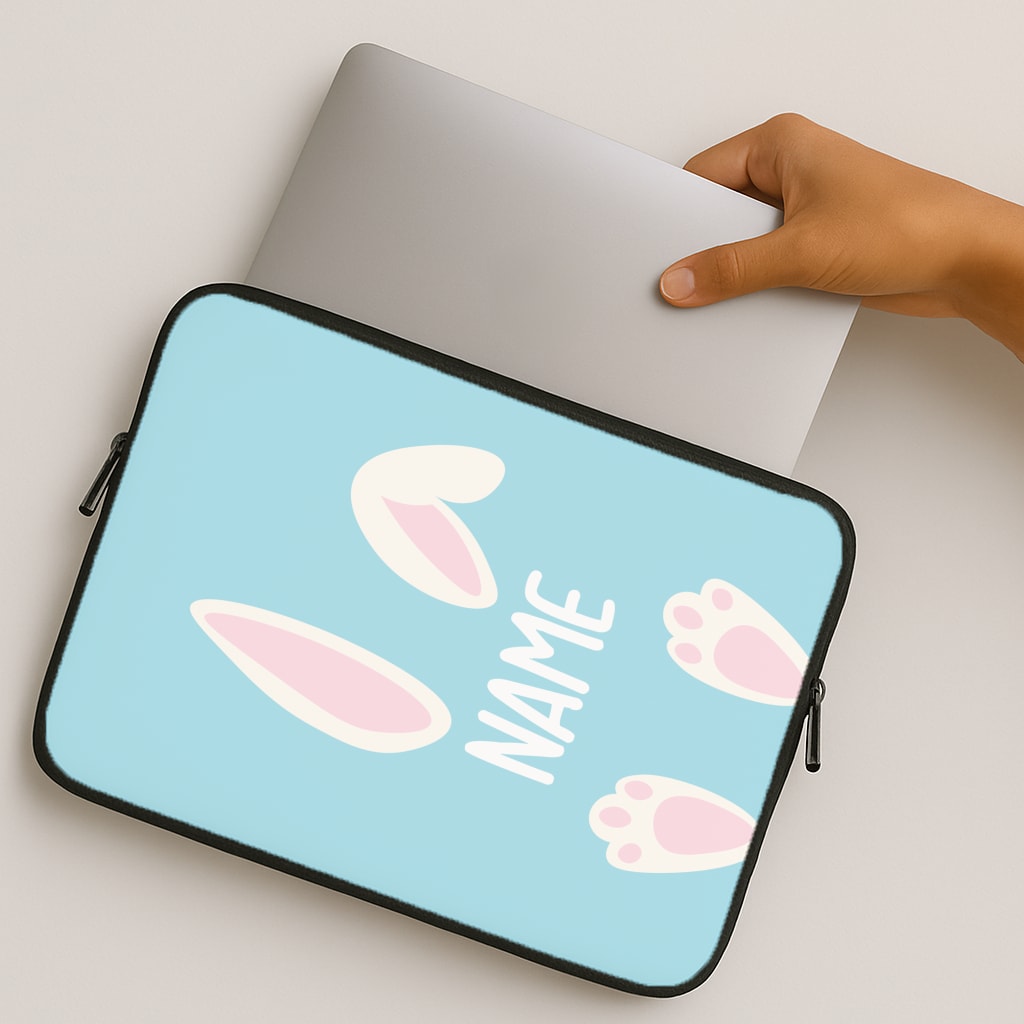White Bunny Personalised MacBook Case