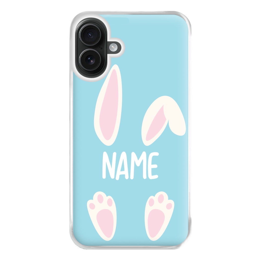 White Bunny Personalised Phone Case for iPhone 16 Plus