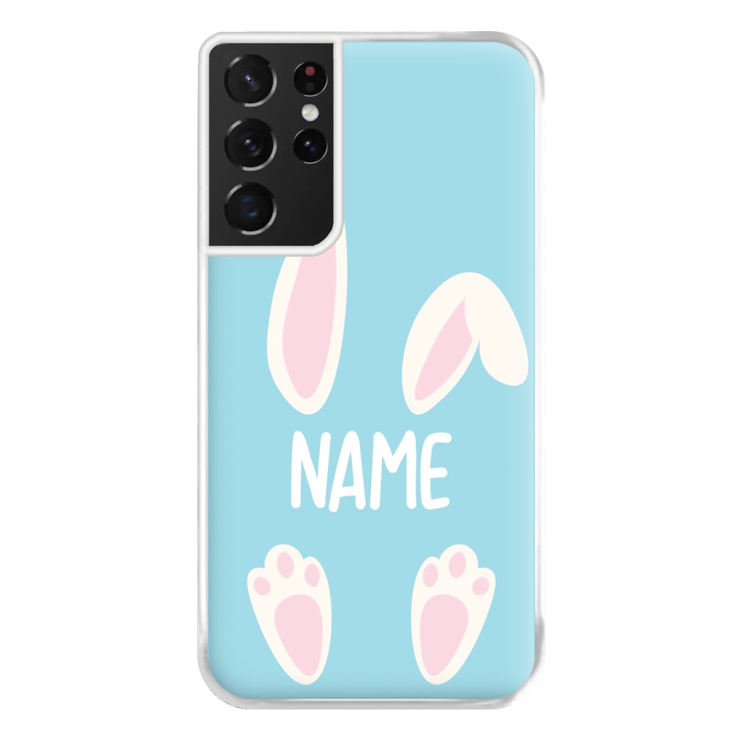 White Bunny Personalised Phone Case for Galaxy S21 Ultra