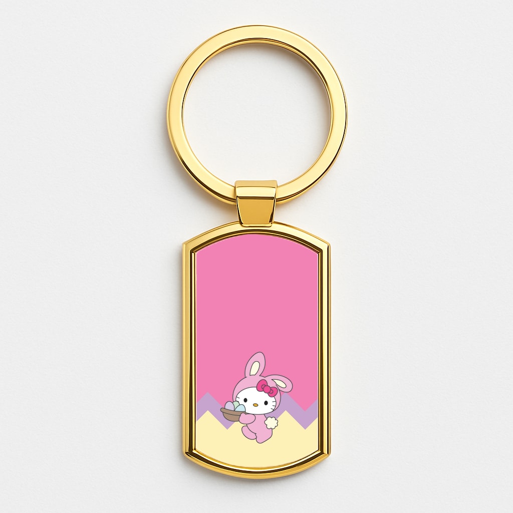 Cute Bunny 2025 Gold Keyring