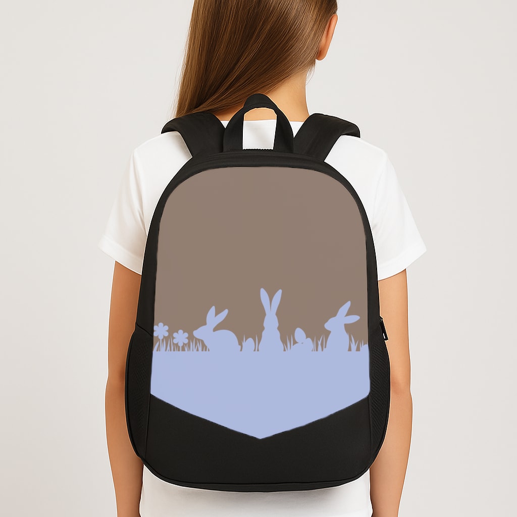 Bunny Outline Large School Bag