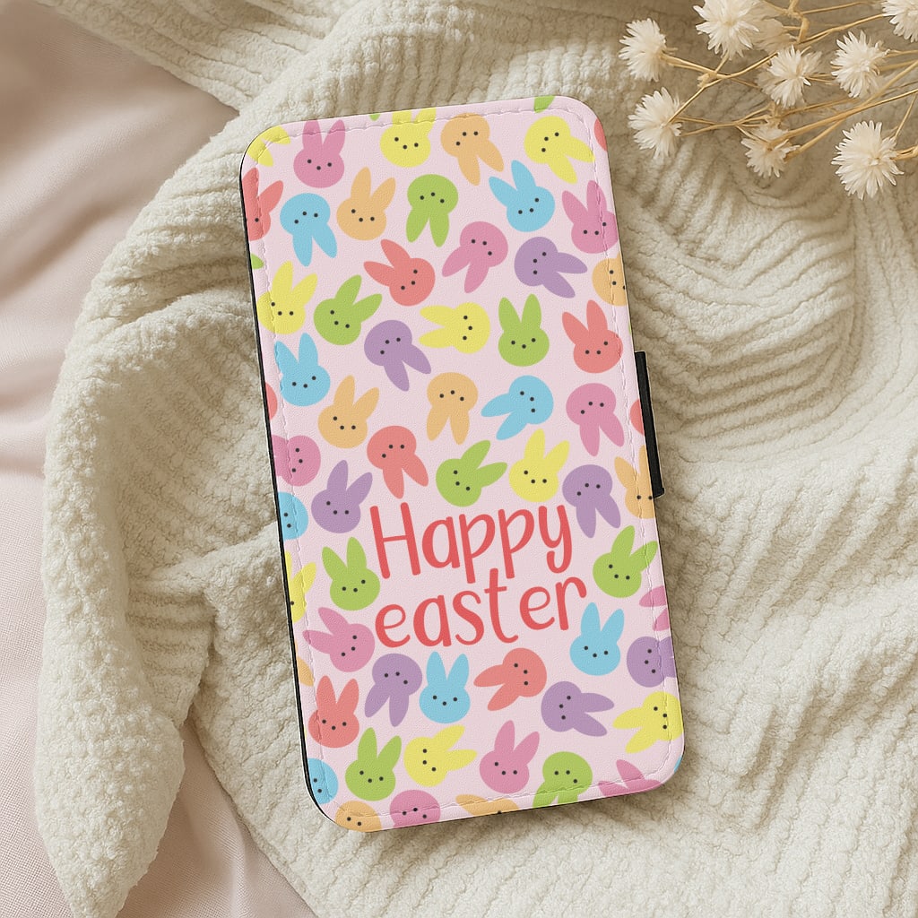 Bunny Pattern Wallet Phone Case