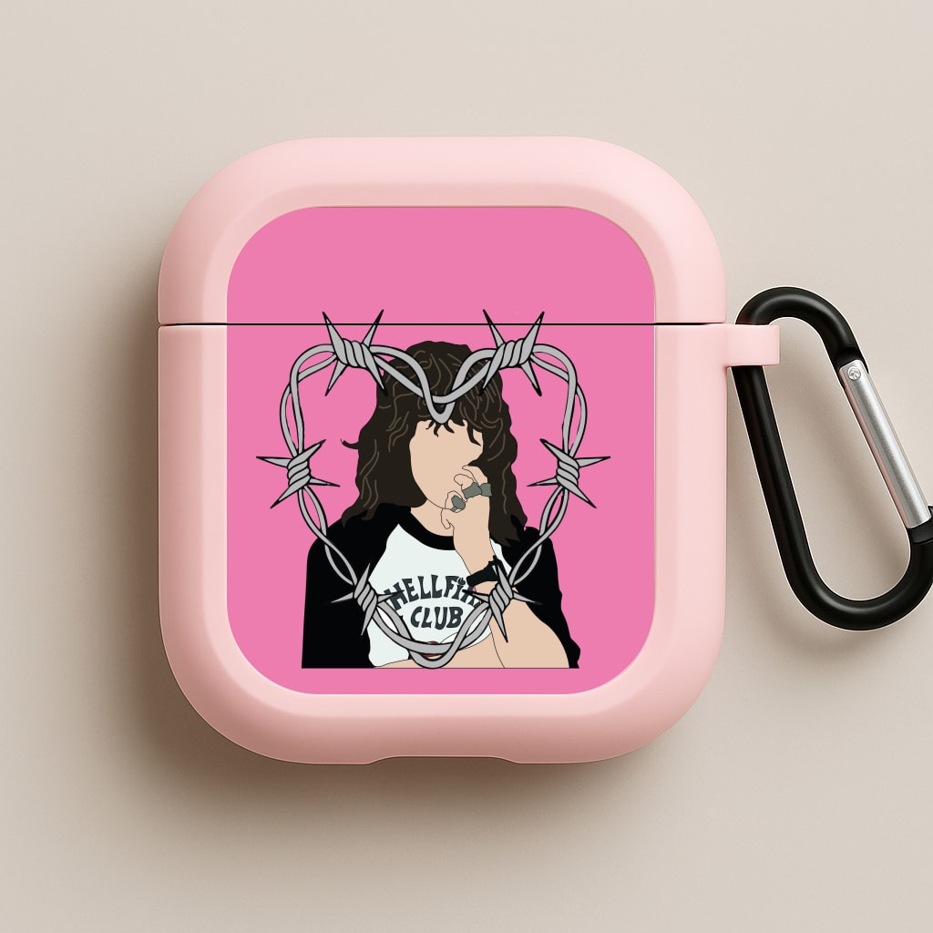 Eddie Heart Pink AirPods Case