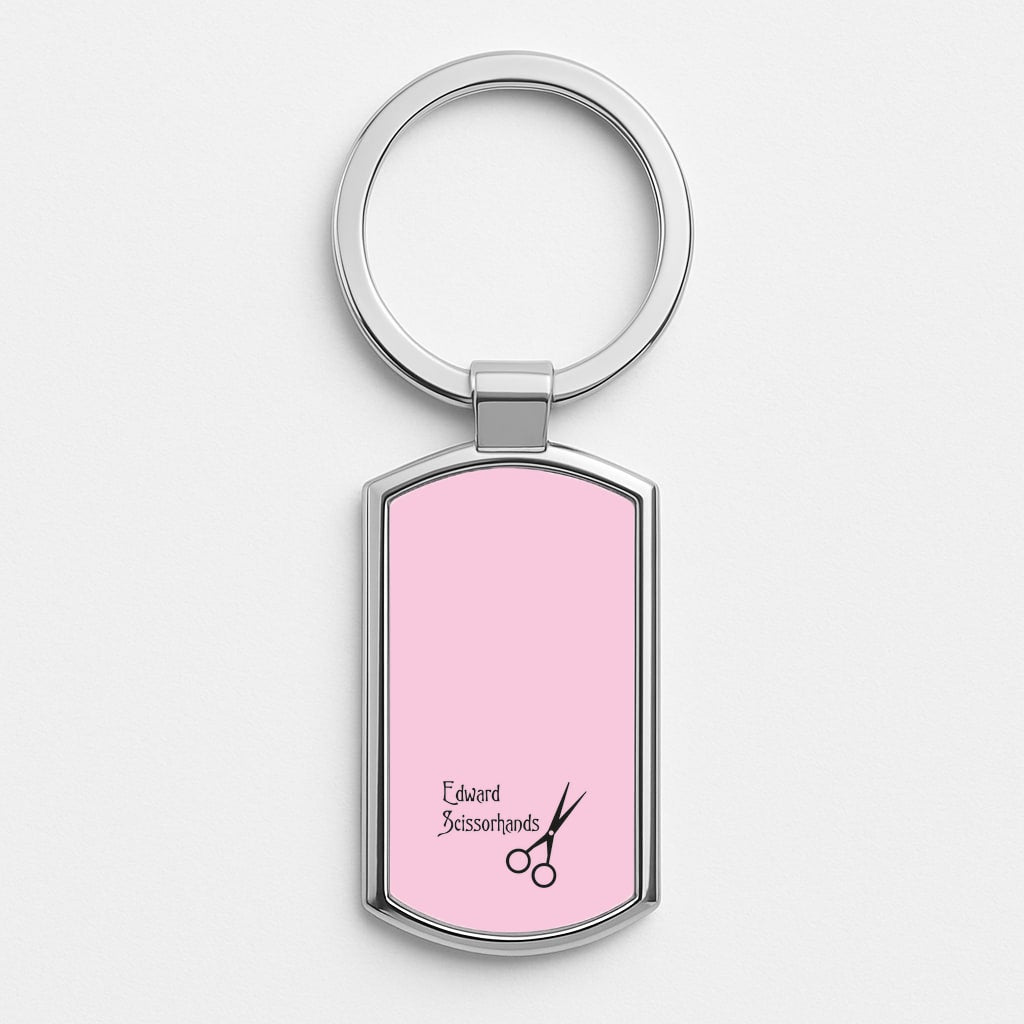 Name - Scissorhands Silver Keyring