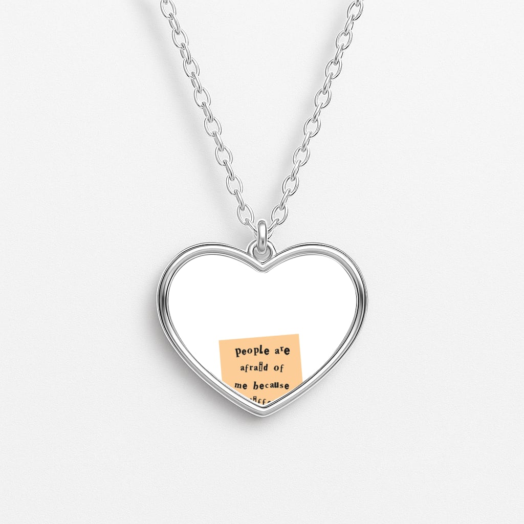 People Are Afraid Of Me - Scissorhands Heart Necklace