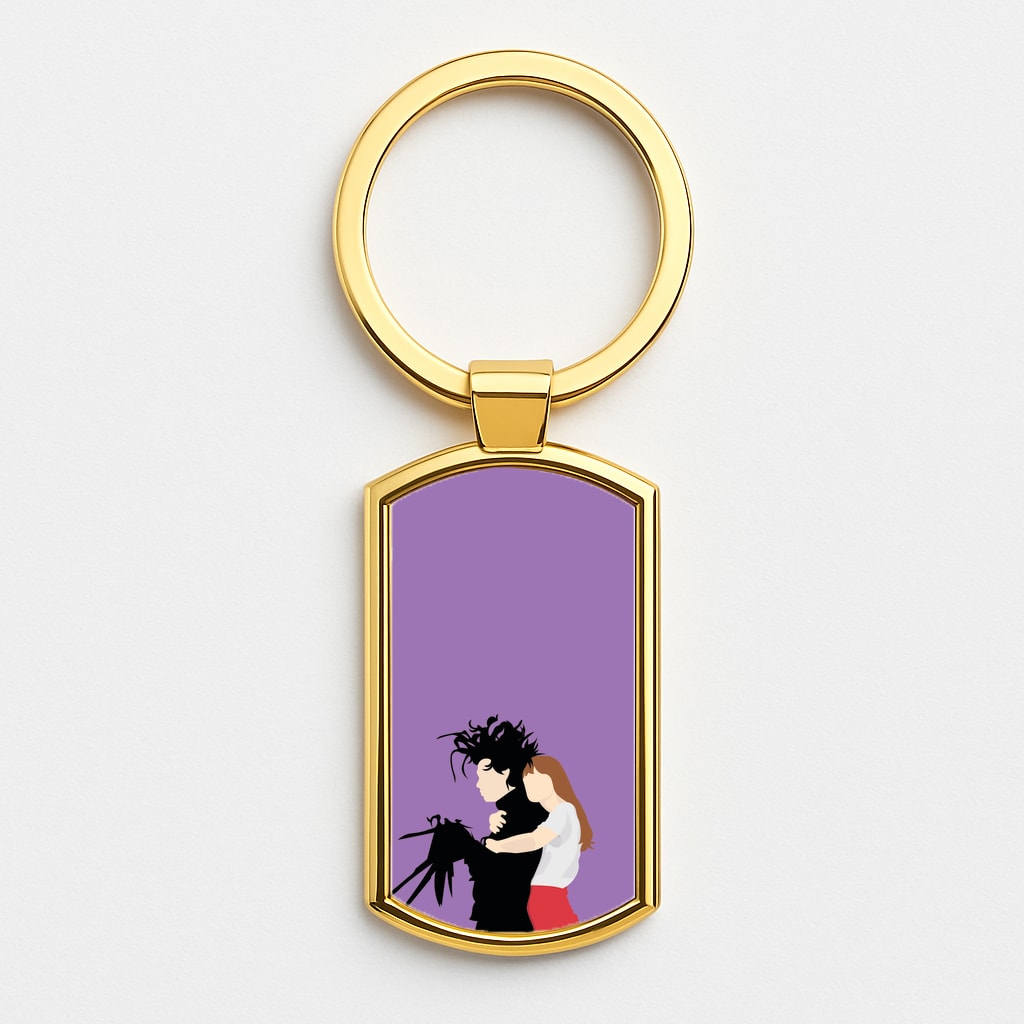 Hug - Scissorhands Gold Keyring