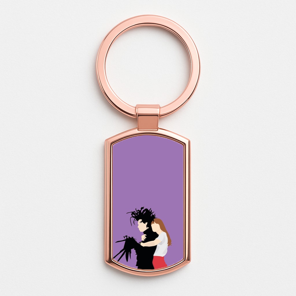 Hug - Scissorhands Rose Gold Keyring