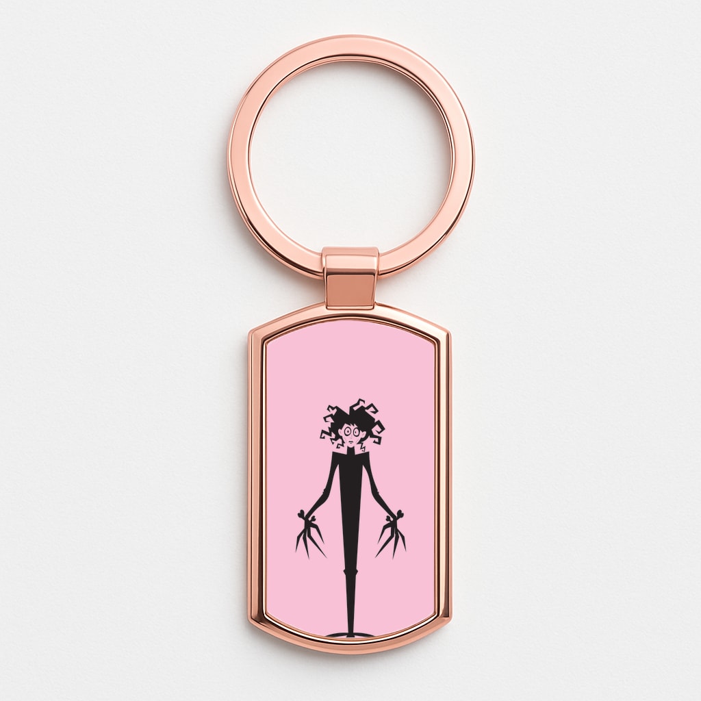 Cartoon - Scissorhands Rose Gold Keyring