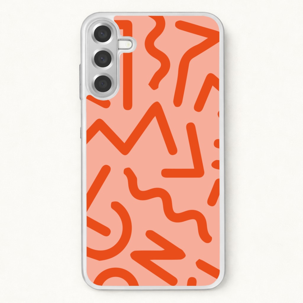 Red Abstract - Eighties Phone Case for Galaxy A57
