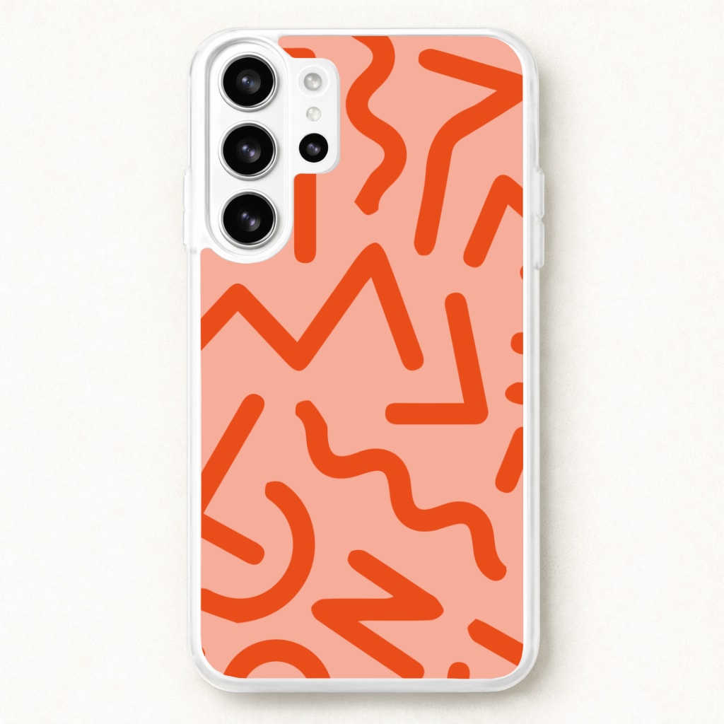 Red Abstract - Eighties Phone Case for Galaxy S26 Ultra