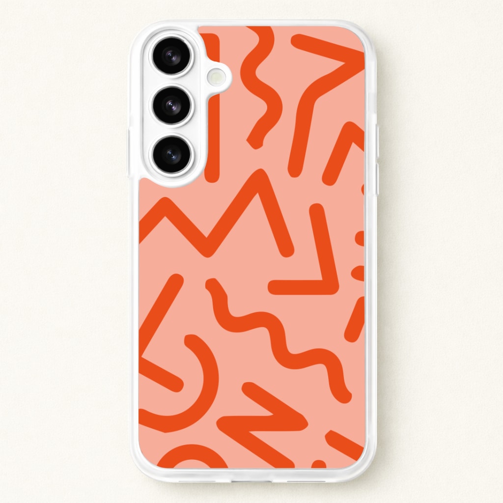 Red Abstract - Eighties Phone Case for Galaxy S26