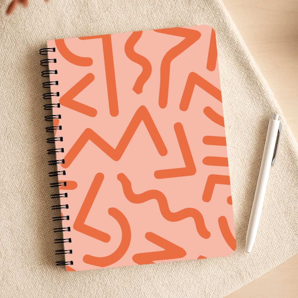 Red Abstract - Eighties Notepad