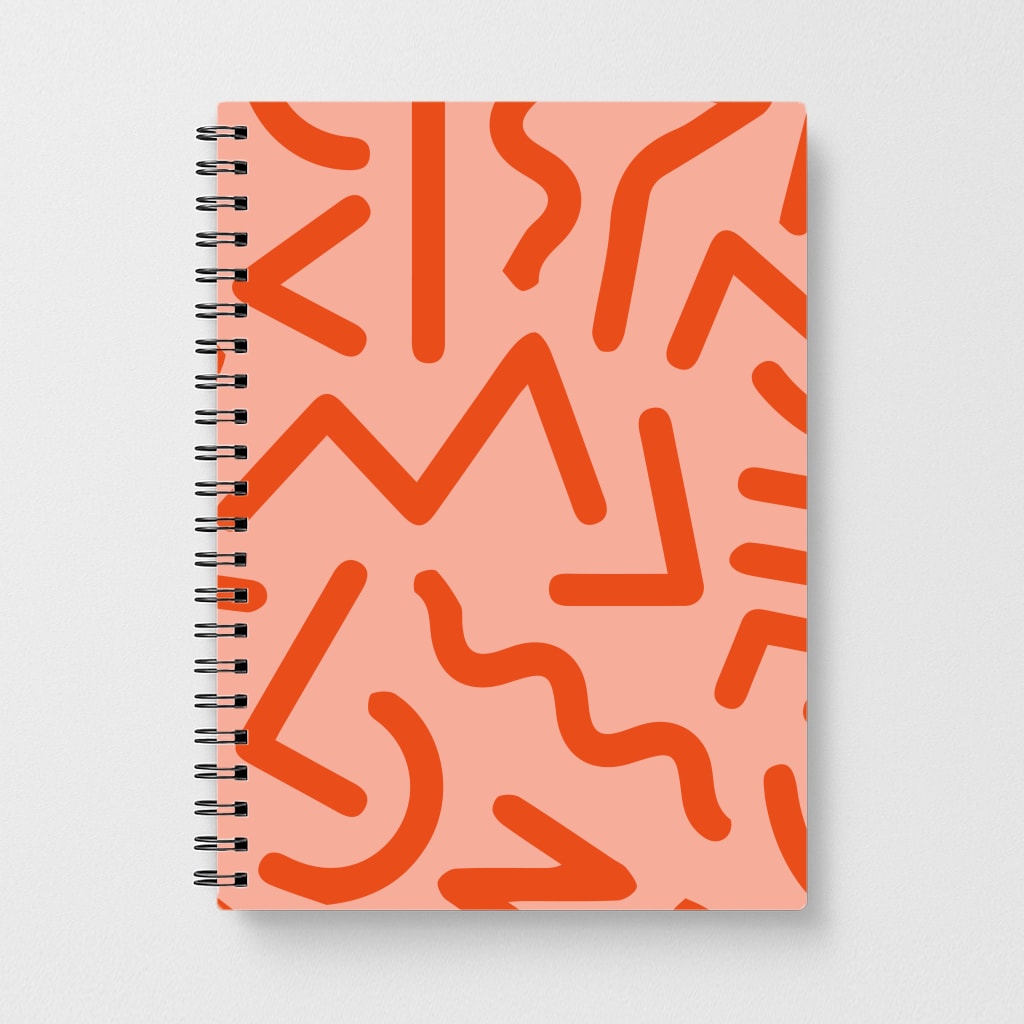 Red Abstract - Eighties Notebook
