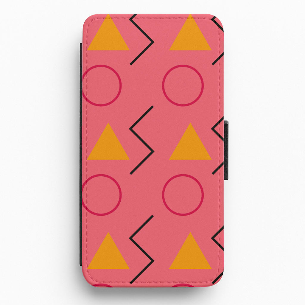 Lightning Shape Pattern - Eighties Flip / Wallet Phone Case