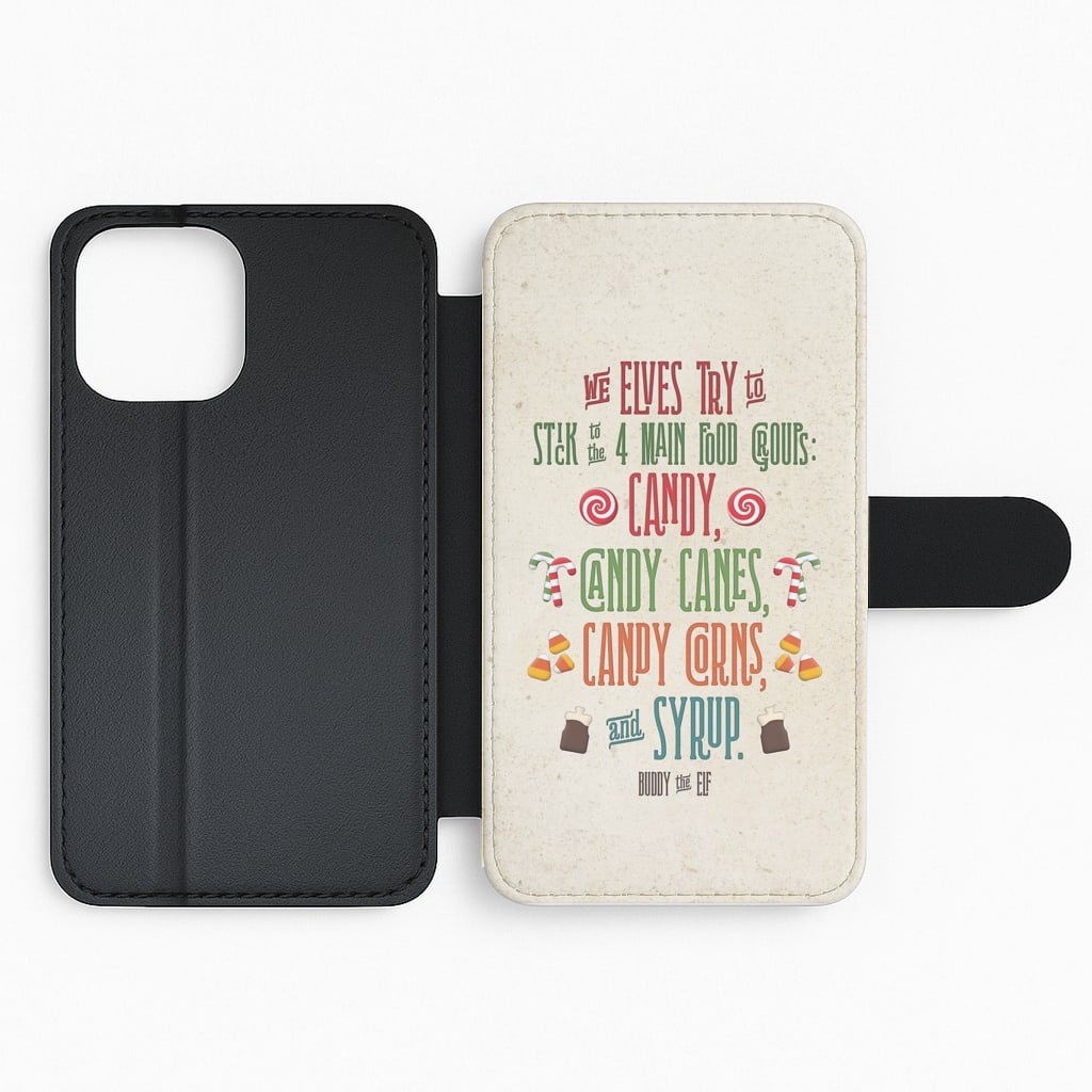 The Four Main Food Groups - Elf Flip Phone Case