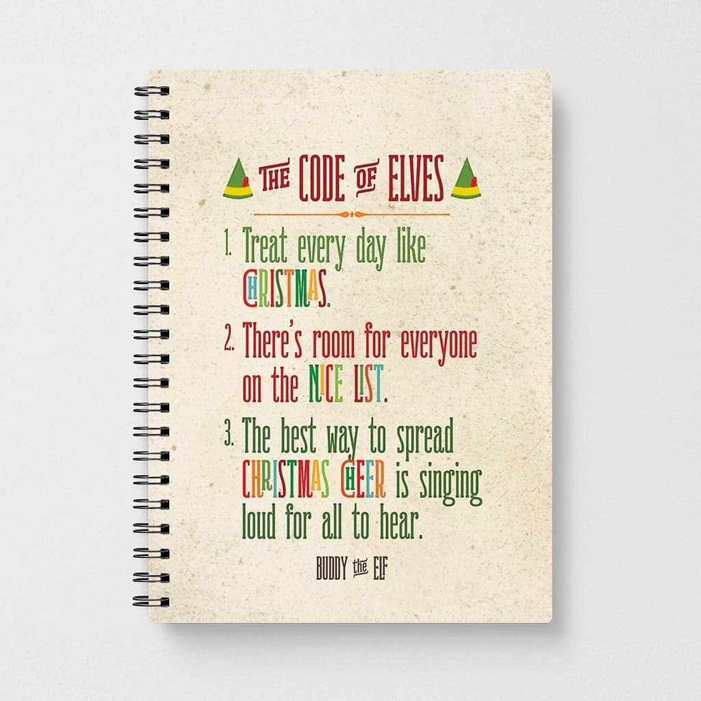 The Elf Code - Buddy The Elf Notebook - Fun Cases