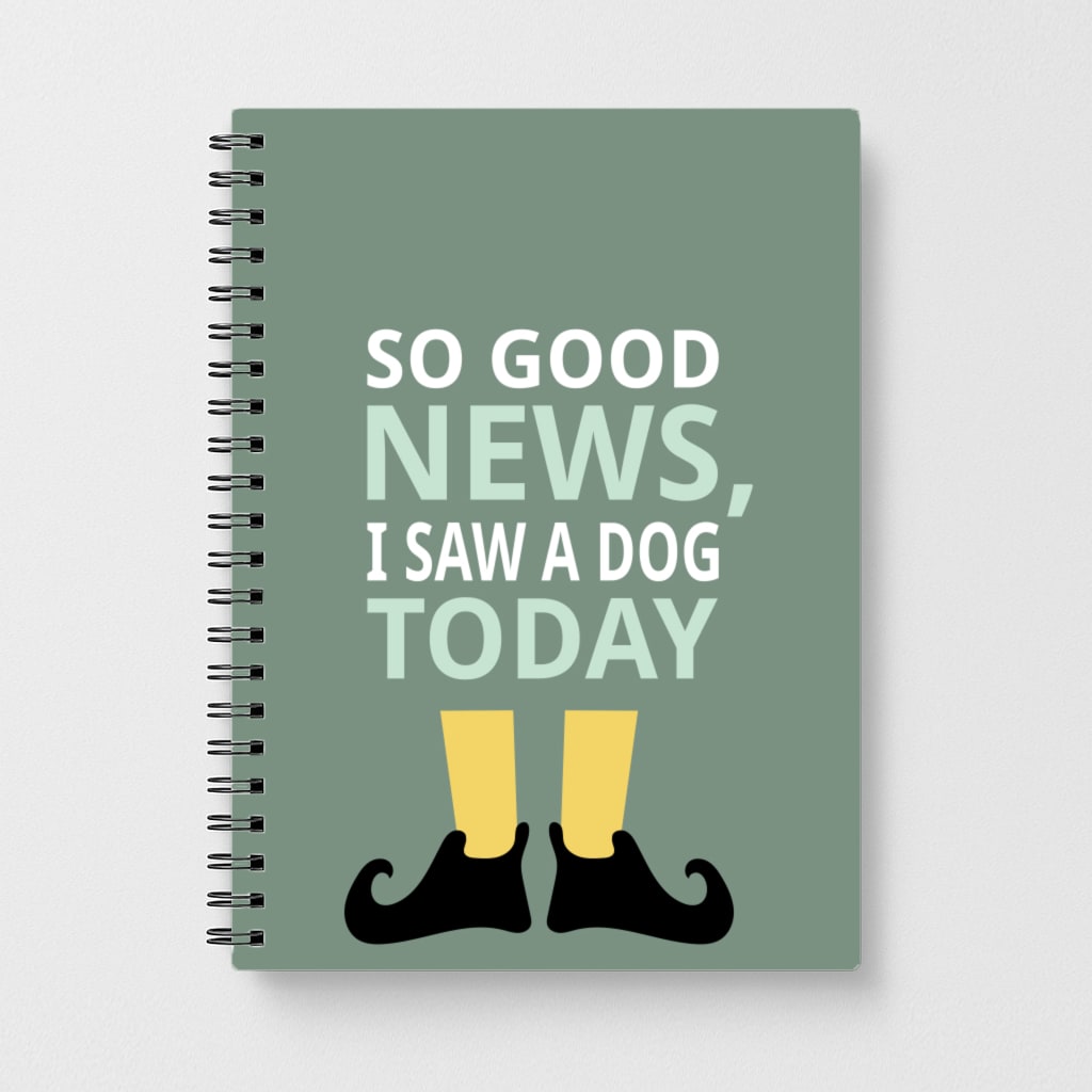 I Saw A Dog Today - Elf Notebook