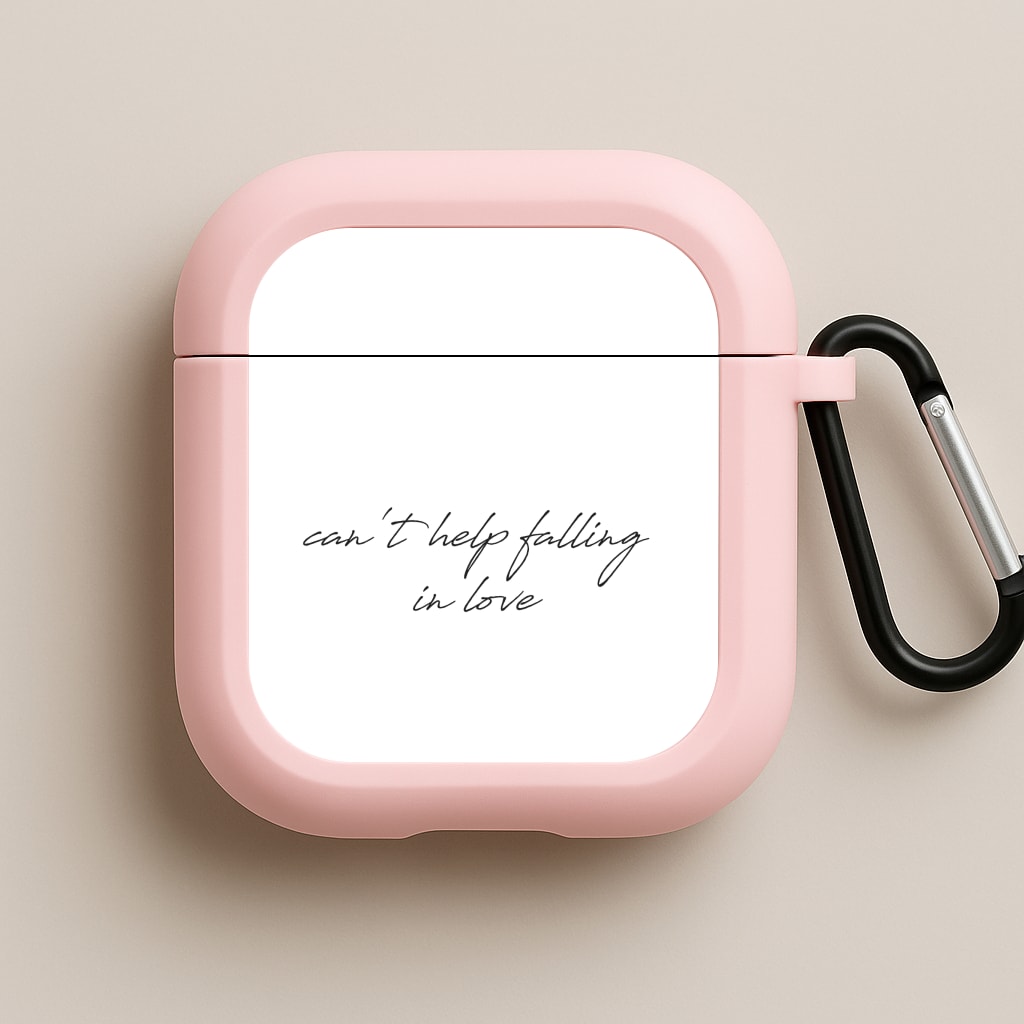 Can't Help Falling In Love Pink AirPods Case