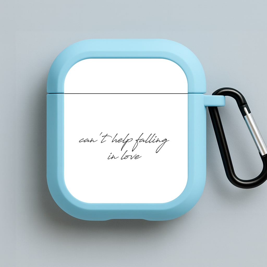 Can't Help Falling In Love Blue AirPods Case