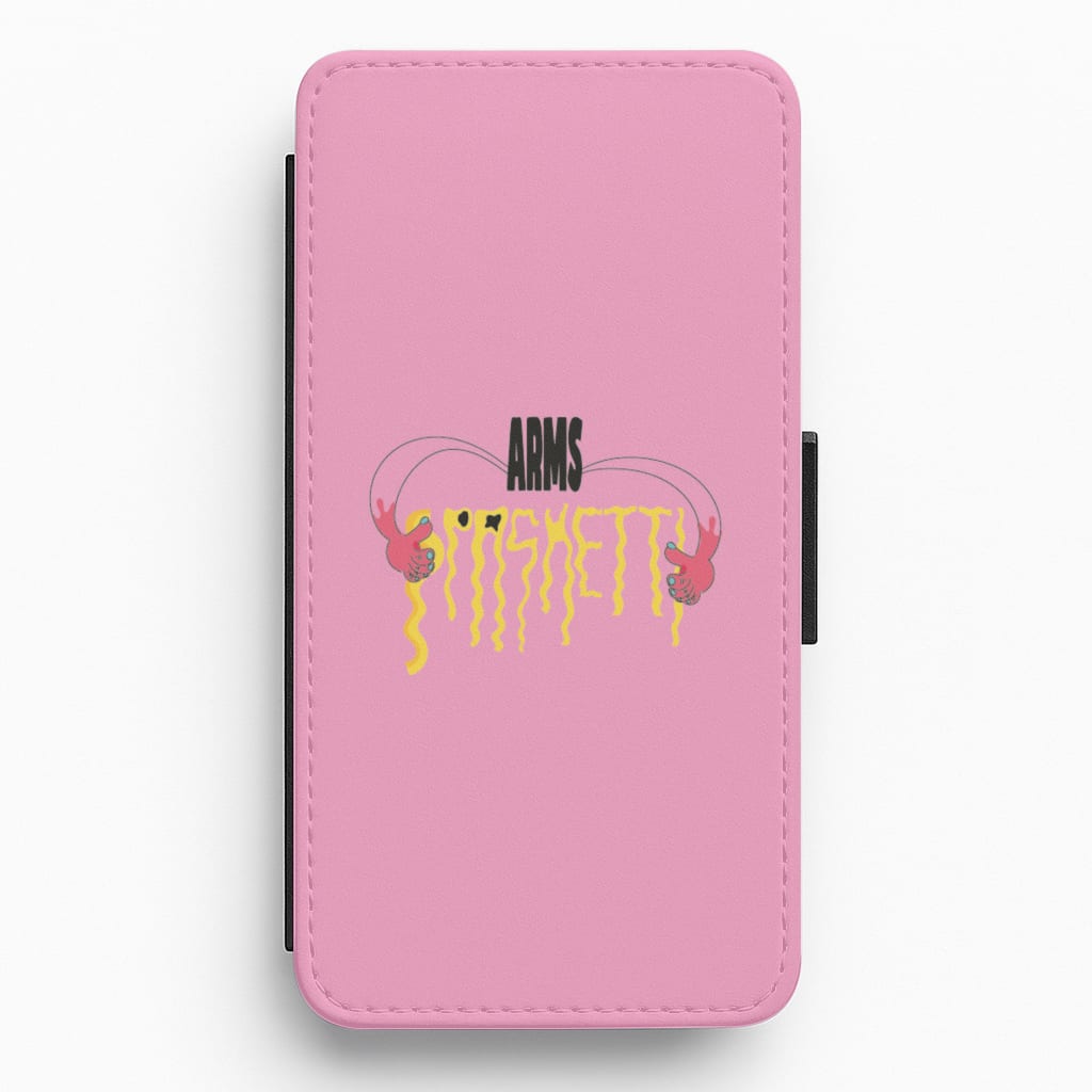 Arms Spaghetti - Pink Flip / Wallet Phone Case