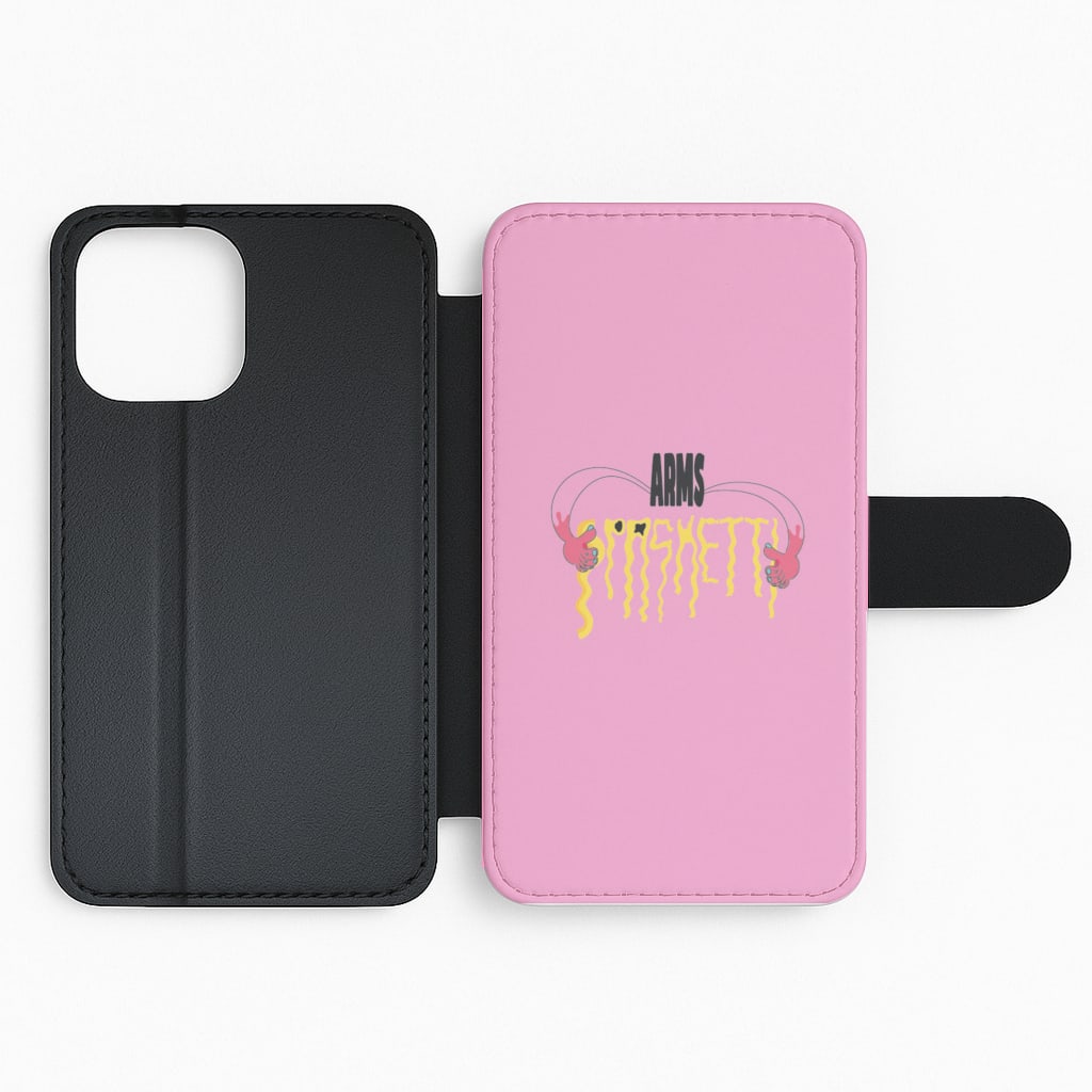 Arms Spaghetti - Pink Flip Phone Case