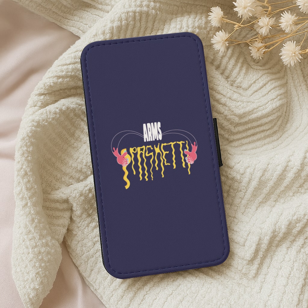Arms Spaghetti - Dark Blue Wallet Phone Case