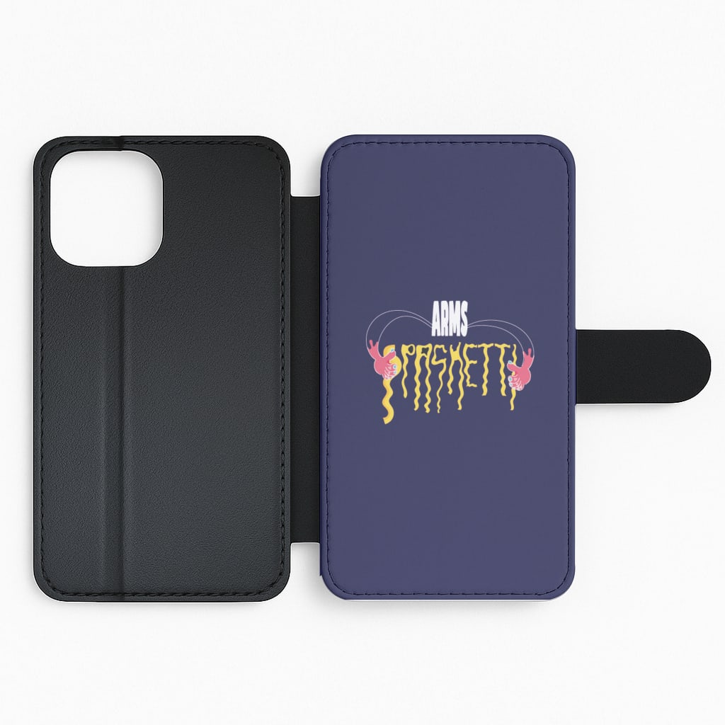 Arms Spaghetti - Dark Blue Flip Phone Case