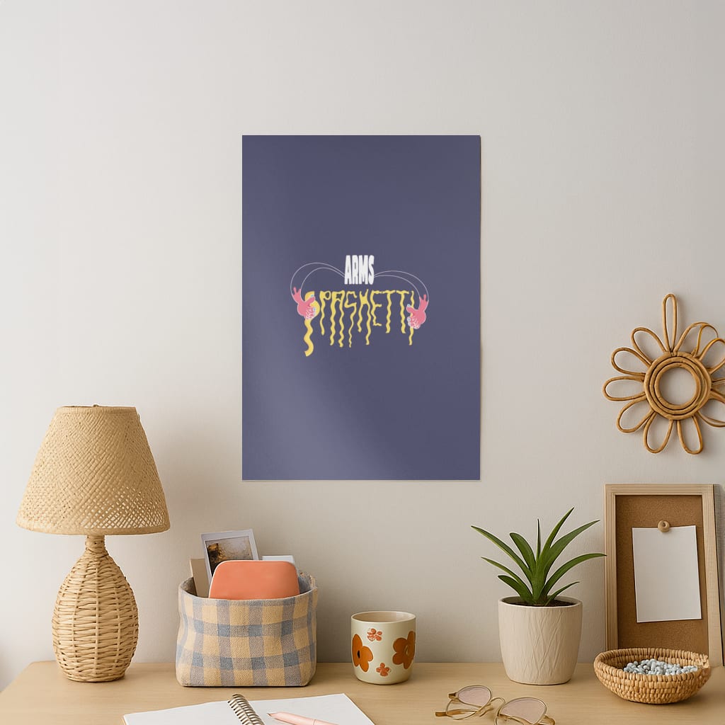 Arms Spaghetti - Dark Blue Art Print