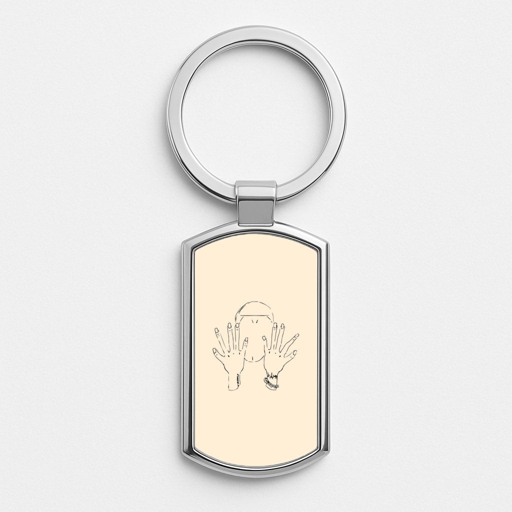 Versan Face Silver Keyring