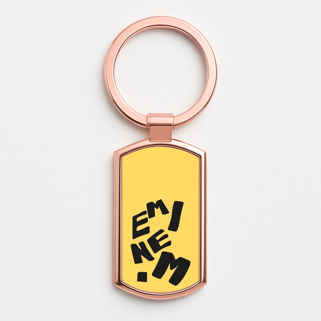 Text Rose Gold Keyring