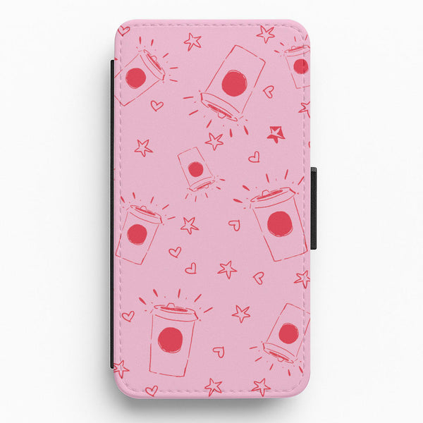 Coffee Pattern - Chamberlain Flip / Wallet Phone Case