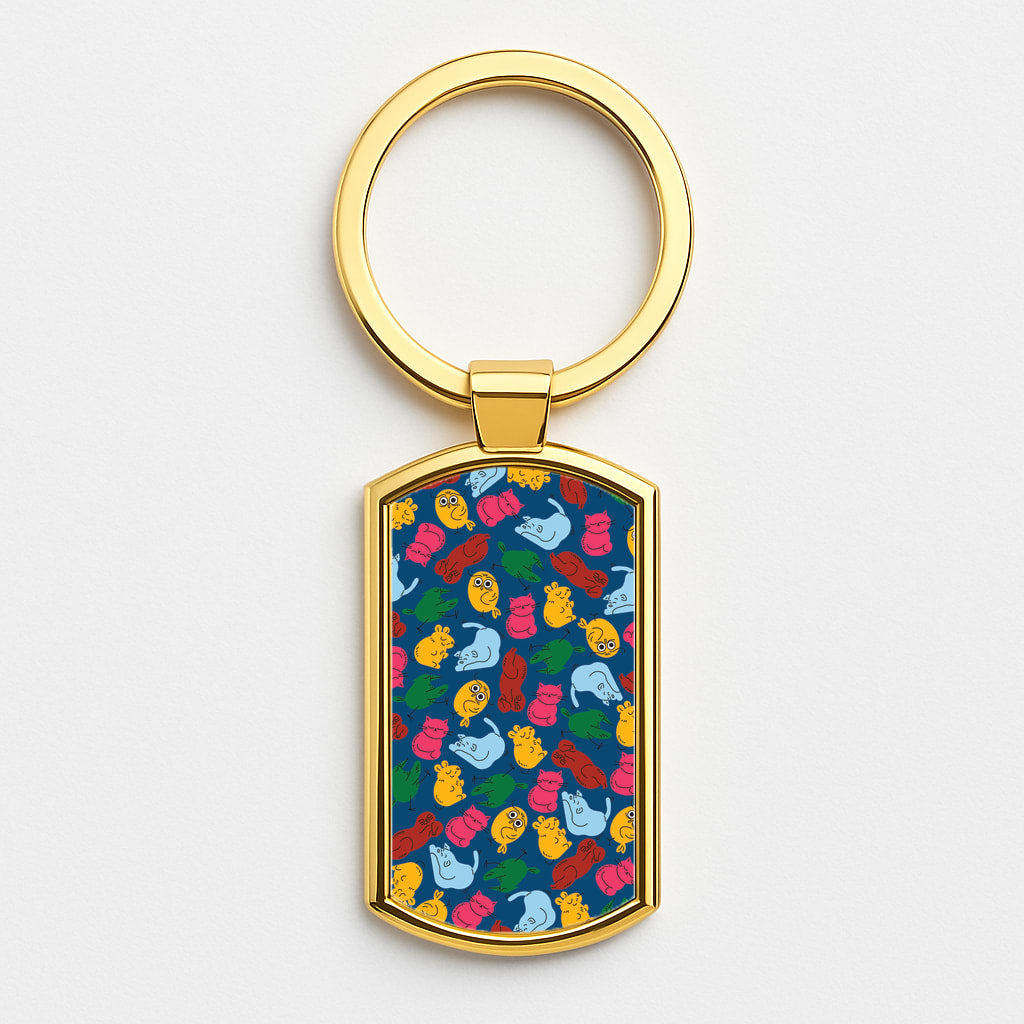 Animal Doodles - Chamberlain Gold Keyring