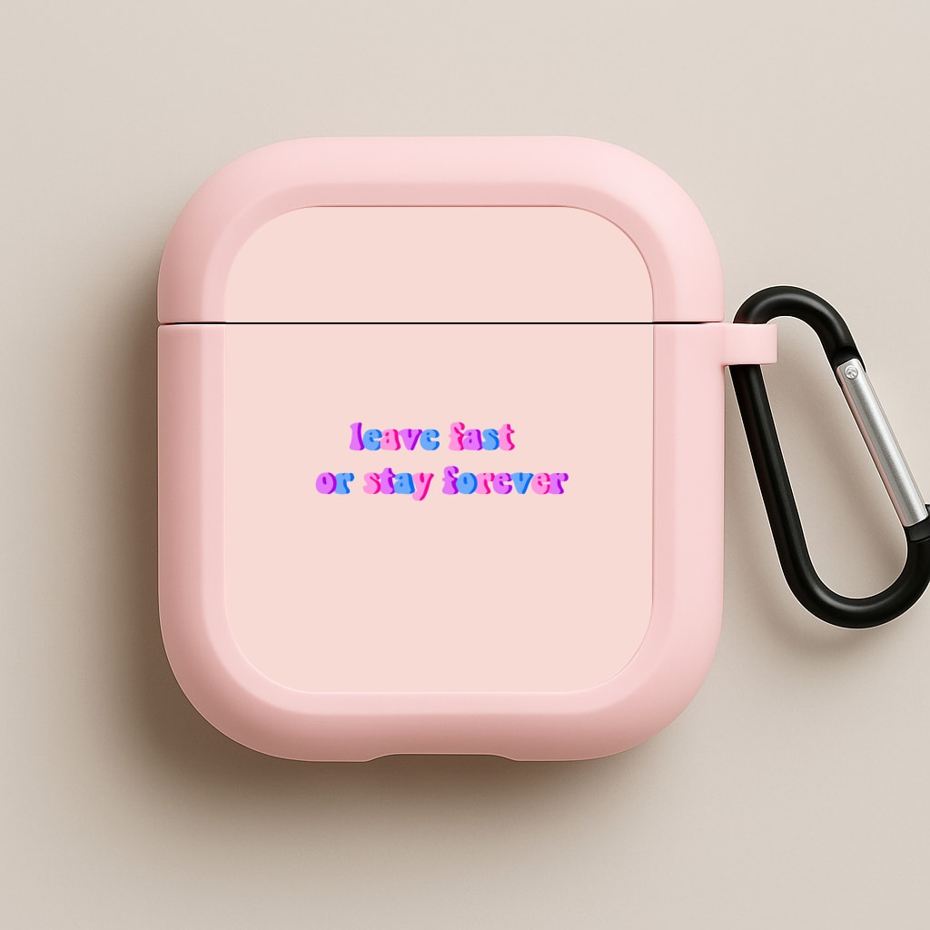 Leave Fast Or Stay Forever - Fender Pink AirPods Case