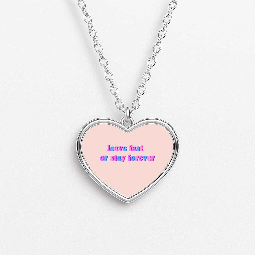 Leave Fast Or Stay Forever - Fender Heart Necklace
