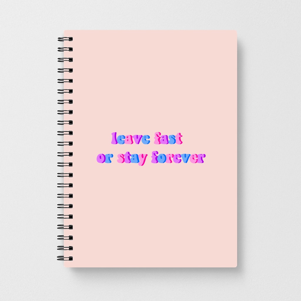 Leave Fast Or Stay Forever - Sam Fender Notebook