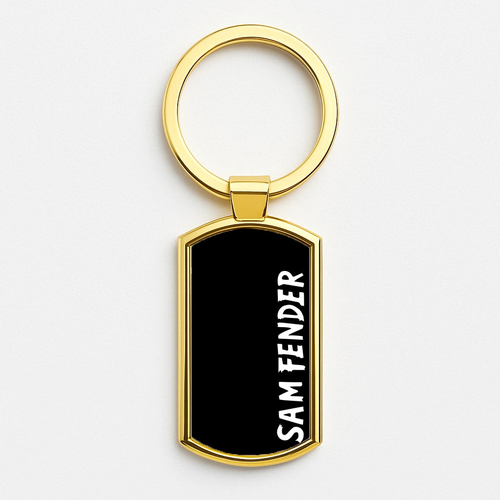 Fender Vertical Gold Keyring