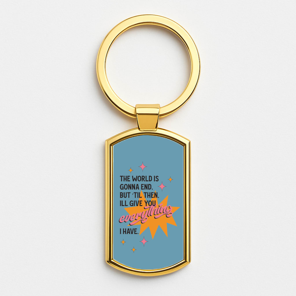 The World Is Gonna End - Fender Gold Keyring