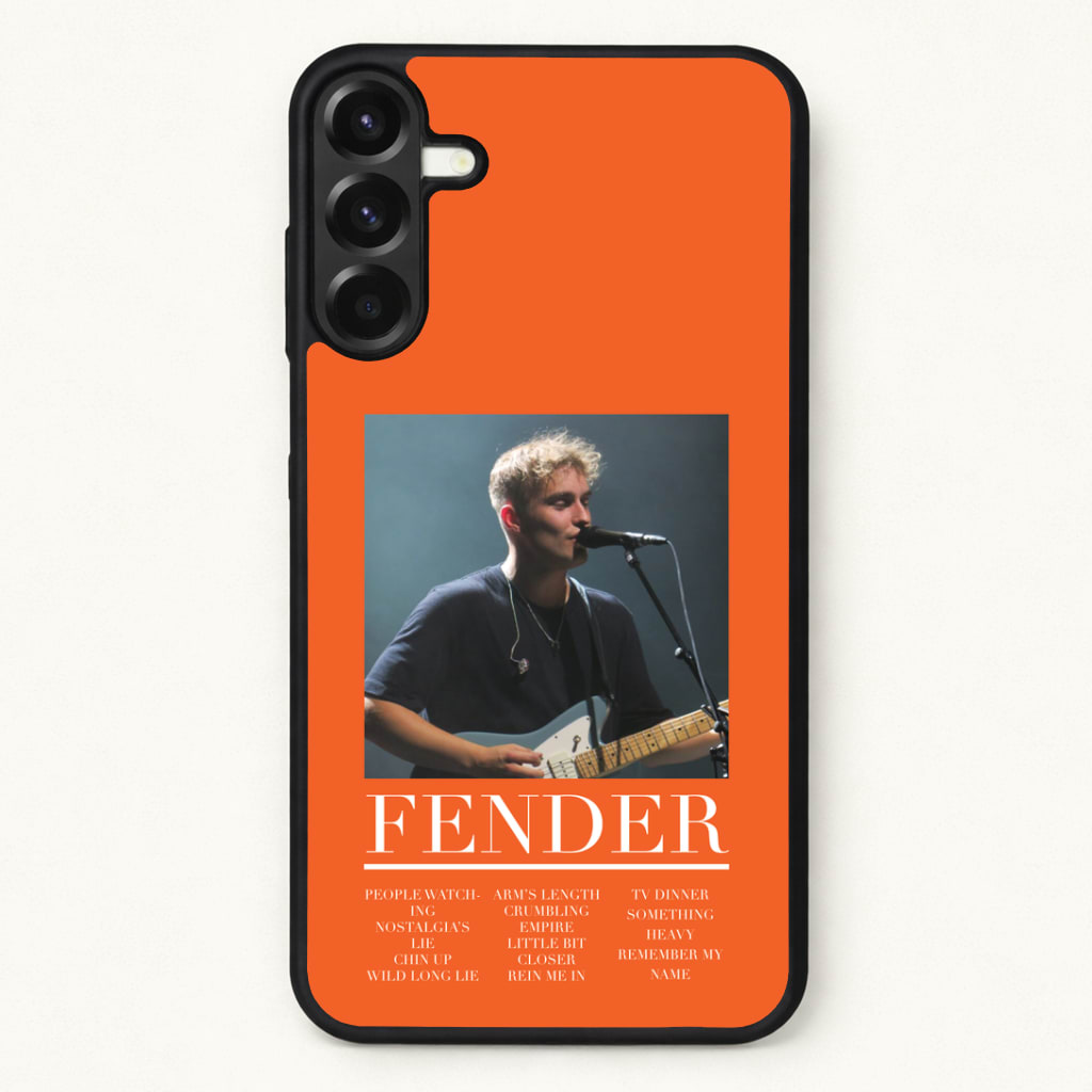 Fender Orange Song List Phone Case for Galaxy A57