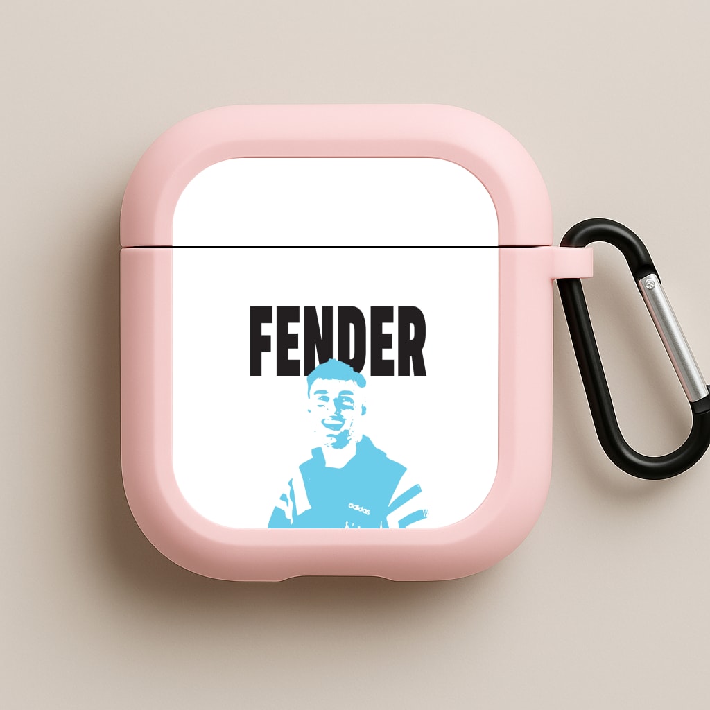 Fender Silhouette Blue Pink AirPods Case
