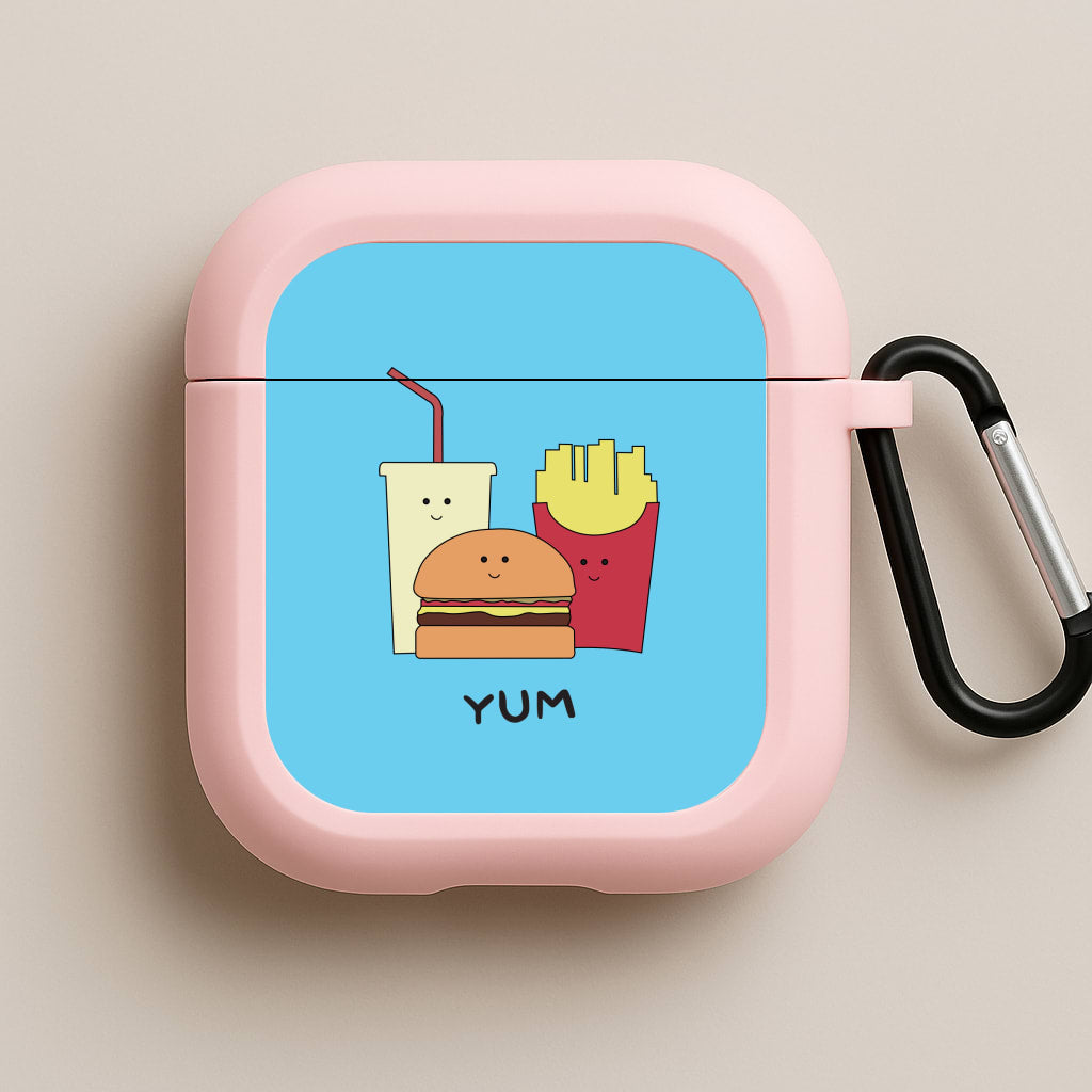 Fast Food Meal - Fast Food Patterns Pink AirPods Case