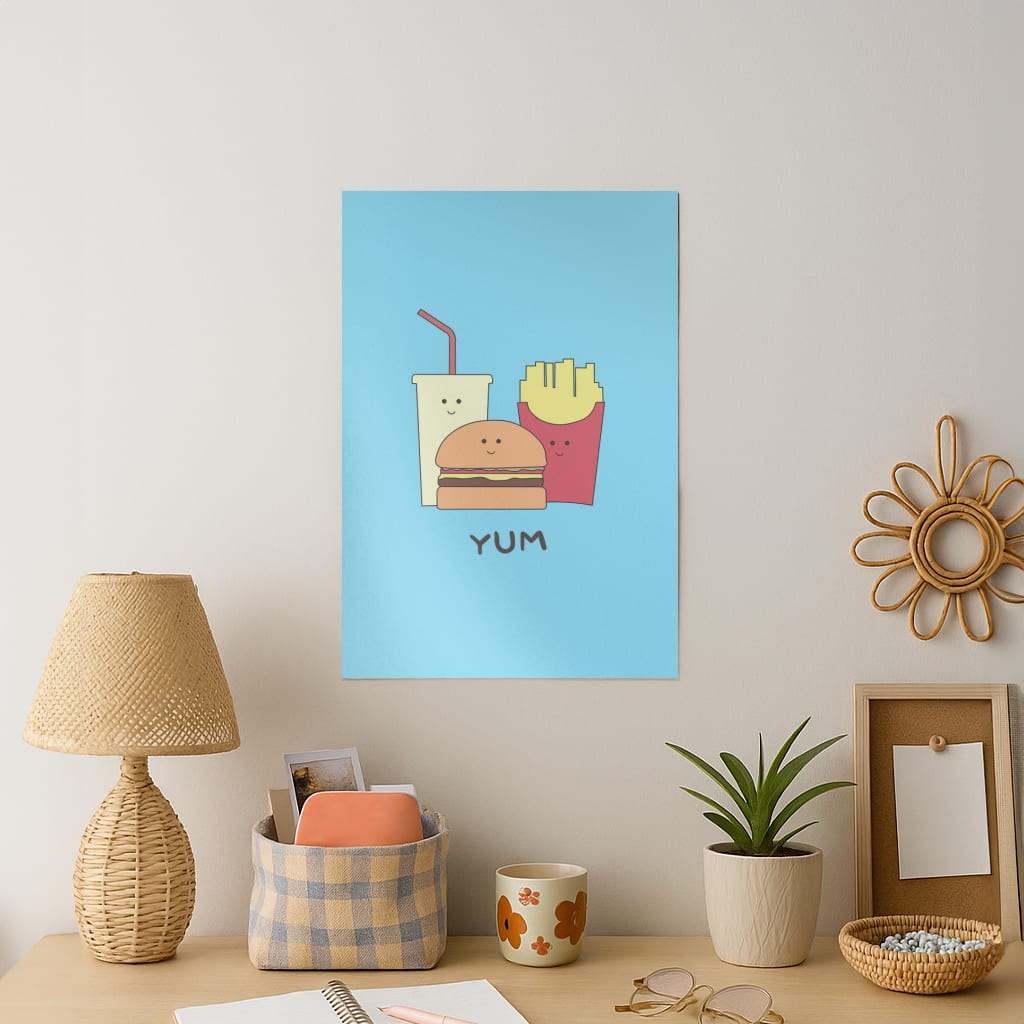 Fast Food Meal - Fast Food Patterns Art Print
