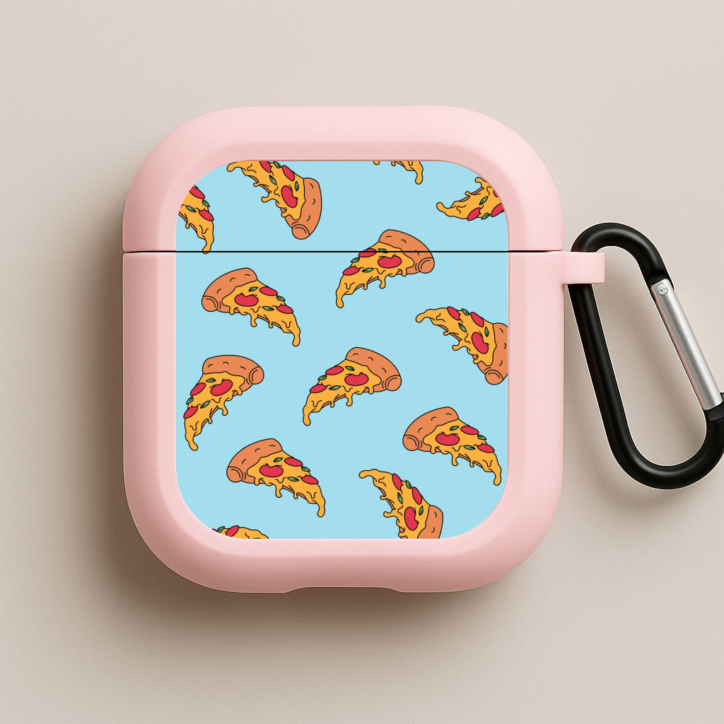 Pizza - Fast Food Patterns Pink AirPods Case