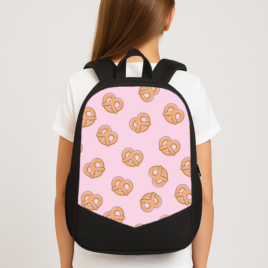 Pretzels - Fast Food Patterns Large School Bag