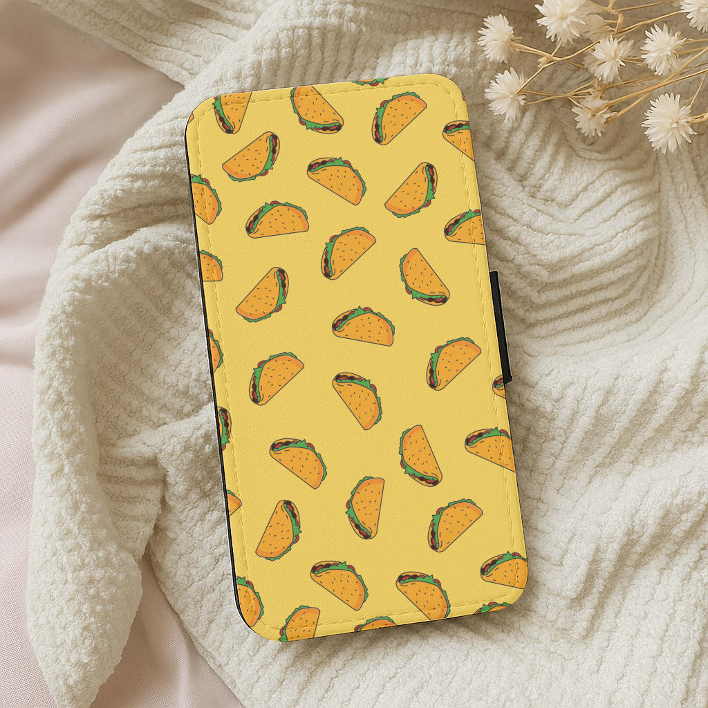 Tacos - Fast Food Patterns Wallet Phone Case